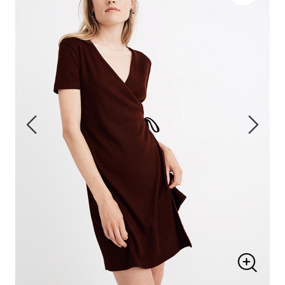 Madewell Ribbed Knit Wrap Dress